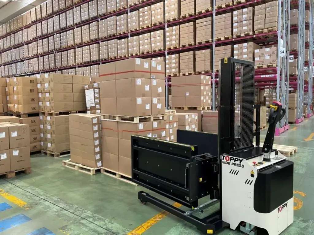 Stacjonarna Zmieniarko- Sztaplarki do  palet Toppy Side Press Splitter Fixed