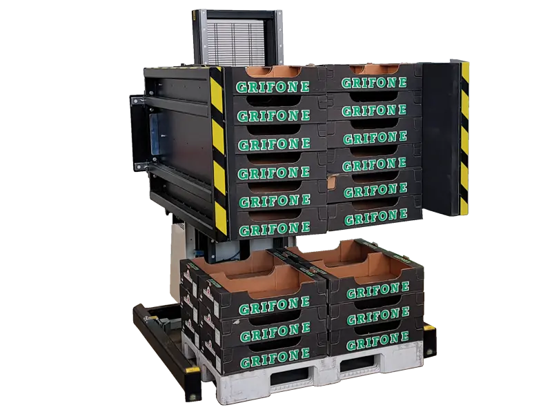 Stacjonarna Zmieniarko- Sztaplarki do  palet Toppy Side Press Splitter Fixed